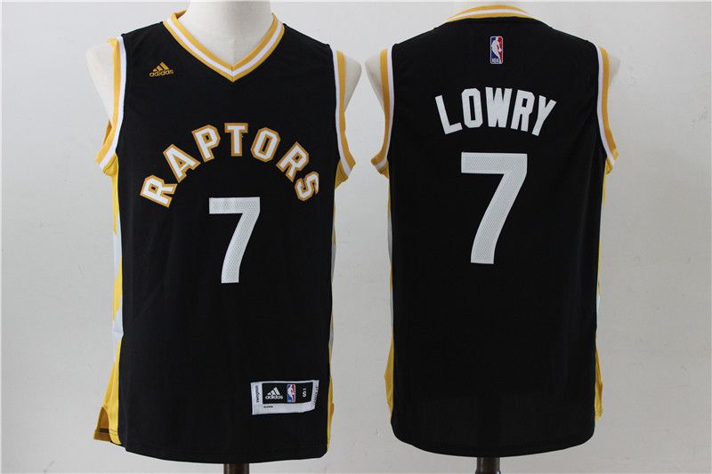 Men Toronto Raptors #7 Lowry Black Adidas NBA Jerseys